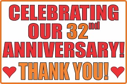 Post image for WOW ~ 32nd year in business! THANK YOU!